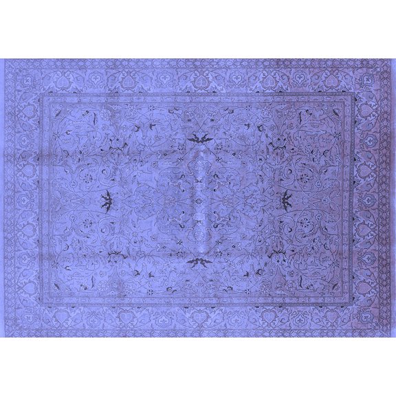 Ahgly Company Indoor Rectangle Oriental Blue Industrial Area Rugs, 2' x 5'