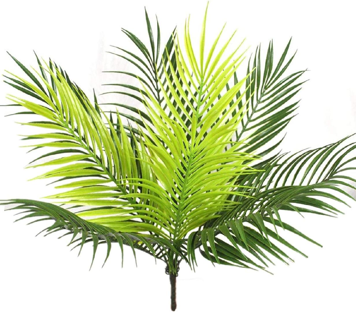 Artificial Tropical Palm Plants, Plastic Shrubs Fern Leaves Grass Coconut Tree Fake Bushes
