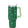 thumbnail image 2 of Green with Colorful Bows 40 Oz Tumbler with Handle Lid and Straw Stainless Steel Double Walled Vacuum Insulated Cup Merry Christmas Gifts Tumbler for Women Men Friends Outdoor Indoor, 2 of 6