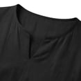 thumbnail image 5 of Qelyn Men's Long Sleeve T-Shirts Casual V Neck Linen Shirts Lightweight Loose Fit Basic Tee Tops for for Daily Wear, 5 of 7