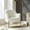 Ivory, variant on Tina's Home Mid-Century Modern Velvet Upholstered Accent Chair Metal Legs Curved Backrest Lounge Home Armchair Bedroom Ivory