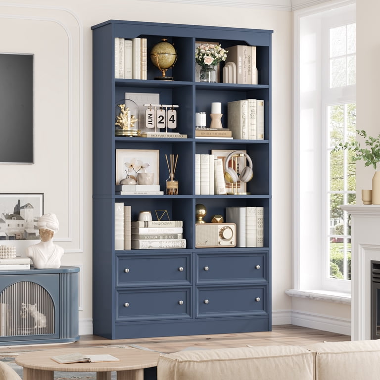 Homfa Double Row 6 Tier Bookcases, 71 in Tall Bookcase Bookshelf