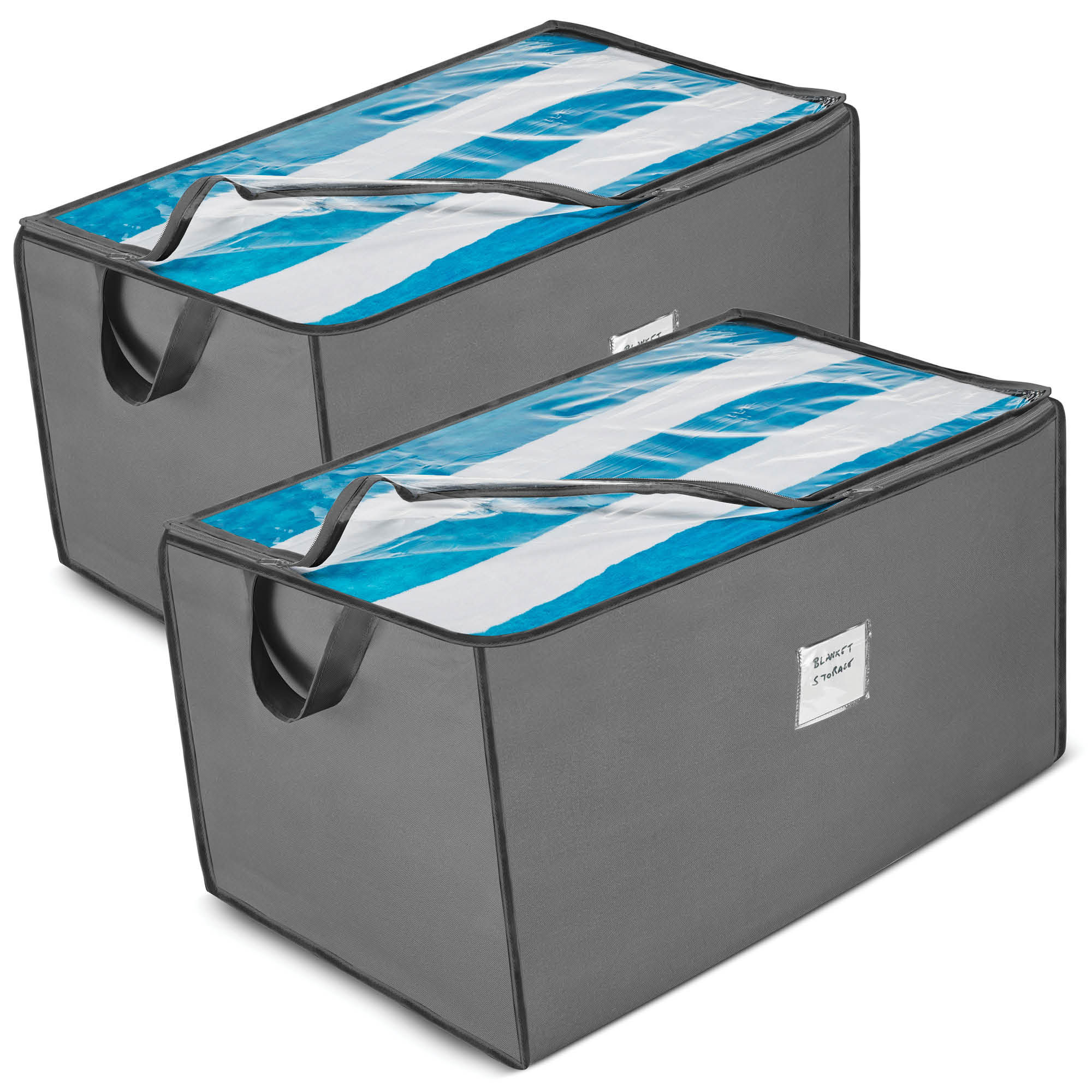 Jumbo Storage Bag Organizer (2 Pack) Large Capacity Storage Box with