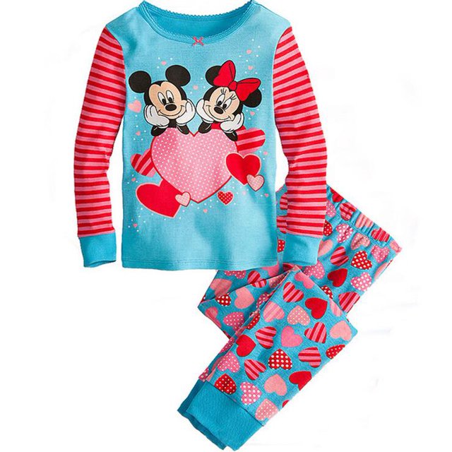 Ensembles de Vêtements pour Enfants Printemps Automne Vêtements de Nuit Vêtements Enfants Collection Mickey Ensemble de Pyjamas Filles Pijamas Minnie Pyjamas