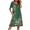 Floral Green, variant on Womens House Dress Short Sleeve Mumu Dress Floral Print Nightgown with Pockets, S-4XL
