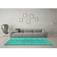 thumbnail image 3 of Ahgly Company Machine Washable Indoor Rectangle Persian Turquoise Blue Traditional Area Rugs, 2' x 4', 3 of 4