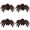 4pcs, variant on Halloween Realistic Hairy Fake Spiders, 3.7x4.5 inch Spiders Scary Joke Prank Toy for Halloween Decoration, Funny Halloween Fake Spiders Decoration (Dark Brown 1pc)