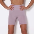 thumbnail image 6 of QLEICOM Womens Athletic Shorts, Plus Size Shorts, Hip-lifting Sports Fitness Running High-waist Yoga Pants Yoga Shorts, Running Shorts, Comfy Beach Shorts, Cycling Shorts Lilac Colour M, 6 of 6