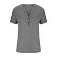 thumbnail image 2 of Maternity Tank Tops, Women Casual Cotton Short Sleeved V Neck Button Solid T-Shirt Basic Top Spring For 2025 Shacket Black Long Sleeve Shirt Woman Length Tops Tunic Top (XL, Gray) ZMTing, 2 of 5