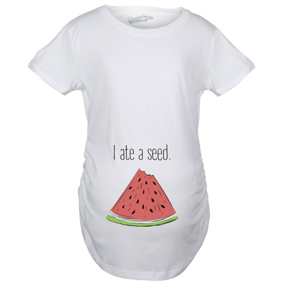 Maternity I Ate A Seed T Shirt Funny Watermelon Pregnancy Tee