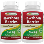 2 Pack Best Naturals Hawthorn Berry 565 mg 180 Capsules