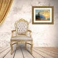 thumbnail image 3 of ArtsyQuotes 14x12 Gold Ornate Wood Framed with Double Matting Museum Art Print Titled - Bible Verse Quote Exodus 14:14, Ivan Aivazovsky - Sunset Over Yalta, 3 of 4