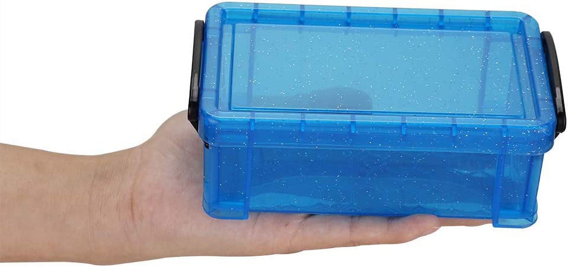 Rcybeo 16 Pcs Mini Plastic Containers Boxes with Lids, 4.5x3.4 Inches Clear  Small Storage Box for Collecting Small Items, Beads, Jewelry, Crafts