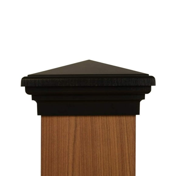 6x6 Post Cap (5.5") Black New England Pyramid Style Square Top for Outdoor Fences, Mailboxes and Decks, by Atlanta Post Caps?