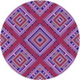 thumbnail image 1 of Ahgly Company Indoor Round Patterned Dark Magenta Purple Area Rugs, 8' Round, 1 of 6