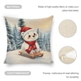 thumbnail image 4 of Cute Polar Bear Sledding WinterLinen toss pillowcase decoration pillowcase gifting preferred 24x24 inch cushion cover 4 sets sofa pillowcase sofa bedroom living room car, 4 of 8