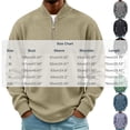 thumbnail image 3 of hotojiny Mens Quarter Zip Pullover Casual Textured Golf Shirts Lightweight Long Sleeve Sweatshirt for Hiking Workout(Blue,Large), 3 of 7