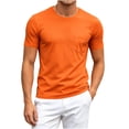 thumbnail image 6 of Avirosel Men's Pocket Basic T Shirts Casual Short Sleeve Breathable Crewneck Running Sports Mesh T-Shirt Orange, 6 of 9