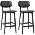 thumbnail image 1 of HOMCOM Bar Stools Set of 2, Counter Height Barstools with Solid Wood Legs, 1 of 10
