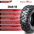 thumbnail image 2 of Set 2 WANDA UTV Tires 24x9-10 6PR for 2017 Kawasaki Mule SX Front, 2 of 6