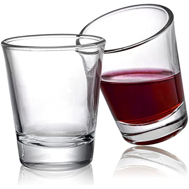 Ninesung 20 Pack Round Shot Glasses Bulk Sets with Heavy Base, 2 Ounces