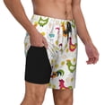 thumbnail image 2 of Balery Chickens A Bañador para hombre, shorts de playa de secado rápido con entrepierna y forro de compresión-XX-Large, 2 of 6