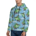 thumbnail image 3 of Goofa Crocodile Riding Skateboard for Men's Hooded Sweatshirt - Lightweight Pullover Hoodie with Kangaroo Pocket, Perfect for Everyday Wear-X-Large, 3 of 7
