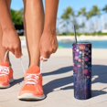 thumbnail image 2 of 20oz Pioneer Flower Skinny Tumblers Stainless Steel Tumbler with Lid and Straw,Vacuum Insulated Double Wall Travel Tumbler Cups with Cleaning Brush for Coffee,Tea, 2 of 6