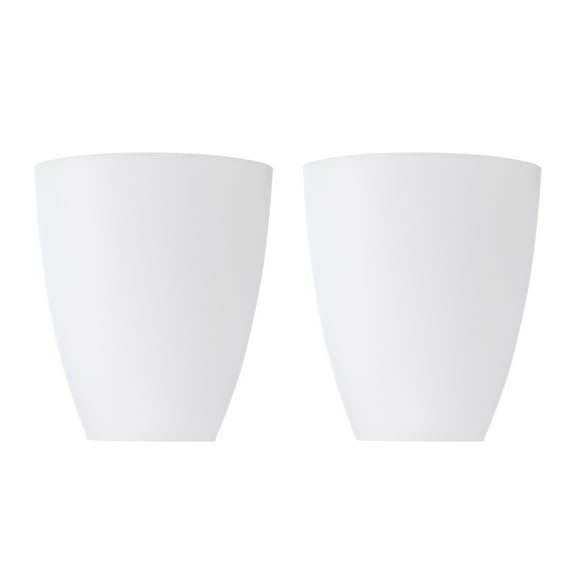 Uxcell 4.5" High 3.9" Dia. 1.2" Fitter Plastic Lampshade 2 Pack Lamp Shade Bulb Light Cover for Floor Lamp White