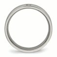 thumbnail image 2 of Bague Confort en Titane Poli Rainuré CZ Taille 9.5, 2 of 7