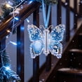 thumbnail image 3 of Christmas Cash Gift Butterfly Ornament, Acrylic Money Holder for Rolled Bills, Snowman Holiday Tree Hanging Decoration for Family Gift Giving, 5.12 x 4.33 Inch, 3 of 7