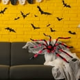 thumbnail image 4 of 47" Giant Realistic Halloween Spider Decor with Red Eyes - Extra Large Hairy Scary Spider for Indoor Outdoor Yard, Haunted House & Halloween Party Decorations, 4 of 5
