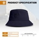 thumbnail image 2 of Sombrero tipo Bucket Timberland Azul Grande/XL de Algodón Sarga Plegable, 2 of 3