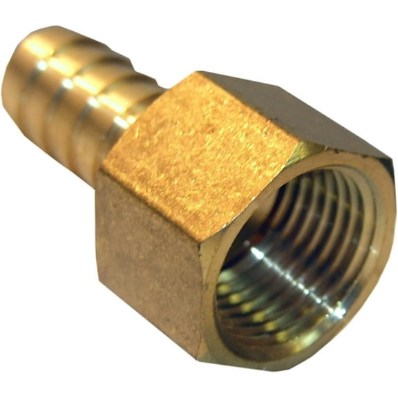 LASCO 17-7651 1/2-Inch Female Pipe Thread by 1/2-Inch Hose Barb Brass Adapter