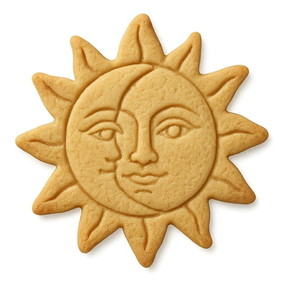 Celestial Sun and Moon Cookie Cutter & Stamp 4x4" for Baking & Fondant Clay