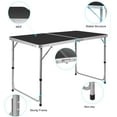 thumbnail image 4 of Folding Camping Table, Portable Camping Table, Adjustable Height Aluminum Table for Outdoor Camp, Picnic, Beach BBQ 47.24" L x 23.62" W, 4 of 8