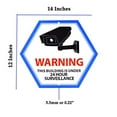 thumbnail image 2 of Mandala Crafts 24 Hour Video Surveillance Sign, Security Camera Sign, Aluminum Warning Sign for Outdoors, Homes, Businesses, CCTV Recording 6-Pack Blue Hexagon, 2 of 6