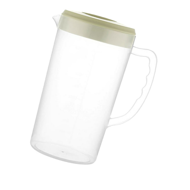 NUOLUX Pitcher Glass Jug Water Carafe Lid Tea Juice Beverage Fridge  Dispenser Milk Iced Drink Ice Gallon Serving Container 
