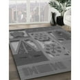 thumbnail image 3 of Ahgly Company Machine Washable Indoor Round Transitional Gunmetal Gray Area Rugs, 3' Round, 3 of 7
