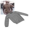 thumbnail image 3 of Suéter De Cuello Redondo De Punto Para Hombre, Suéter De Cuello Redondo Suave De Manga Larga Para Hombre Holgado Para El Invierno, 3 of 7