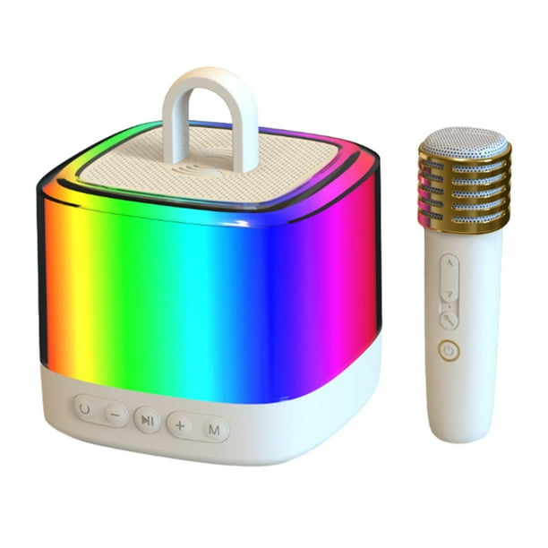 Pisexur Electronics - Máquina de karaoke con micrófono para hombres, para adultos y niños, subwoofer, sistema de altavoces Bluetooth portátil con 1 reproductor de micrófono inalámbrico, electrónica p