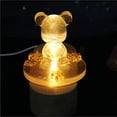 thumbnail image 4 of Maoww 3D Night LED Lamp Base LED Lamp Base USB Adjustable Brightness Light Stand Base Wood Base Warm Light, 4 of 9
