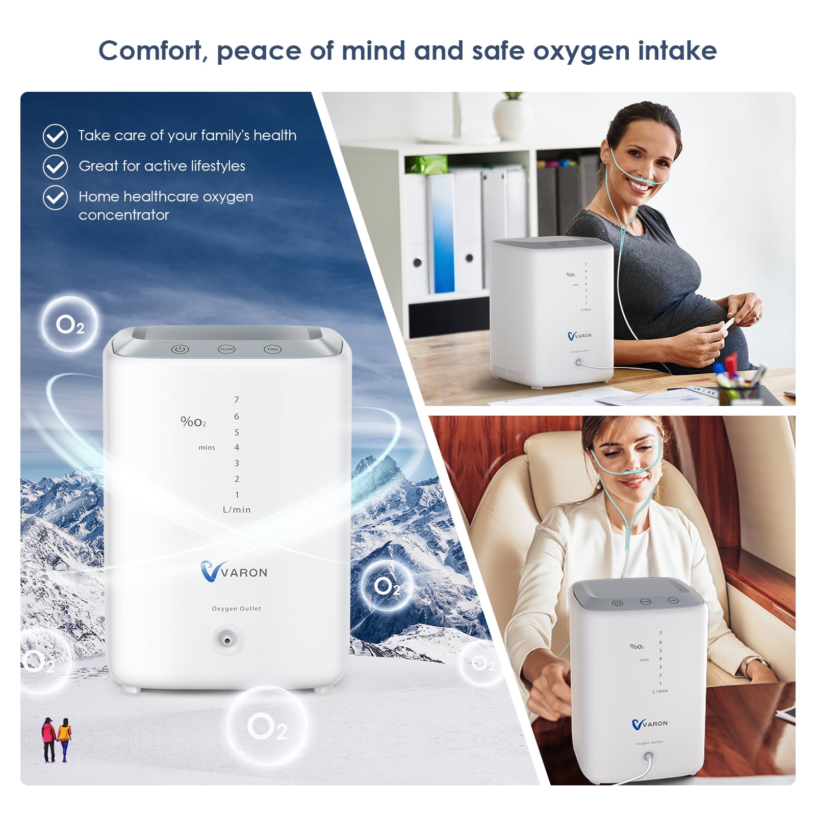 BIENDAY 2-in-1 Connus 1-7L&Oxygen Generator-Portable Machine Tube for Home/- Accessories%1L),12LBS
