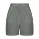 thumbnail image 4 of Karight Linen Shorts for Women High Waisted Lightweight Casual Summer Drawstring Short Pants Beach Vacation Outfit W Pockets, 4 of 7