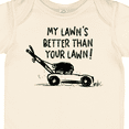 thumbnail image 4 of Inktastic Father's Day Dad My Lawn's Better Than Your Lawn Boys or Girls Baby Bodysuit, 4 of 5