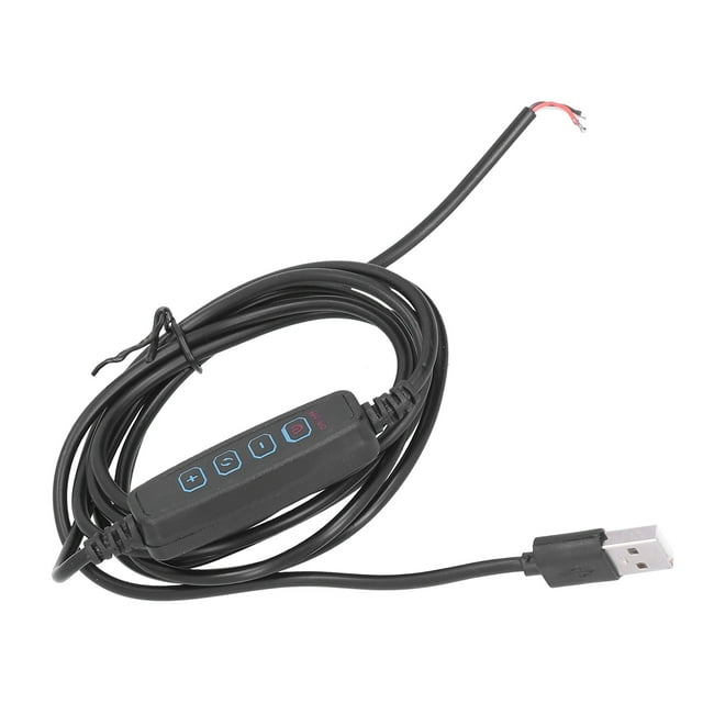Cable de luz, interruptor de luz LED de 2 m, cable de lámpara, cable de alimentación de lámpara, rendimiento sólido
