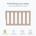 thumbnail image 2 of Dream On Me Convertible Crib Toddler Guard Rail, Almond Butter, 2 of 6