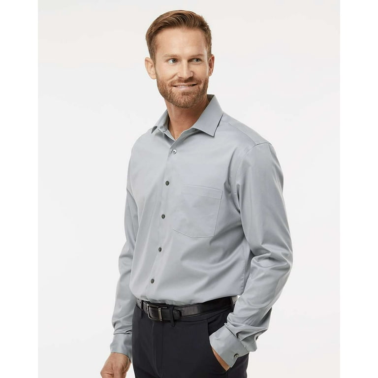 Van heusen grey shirt sales
