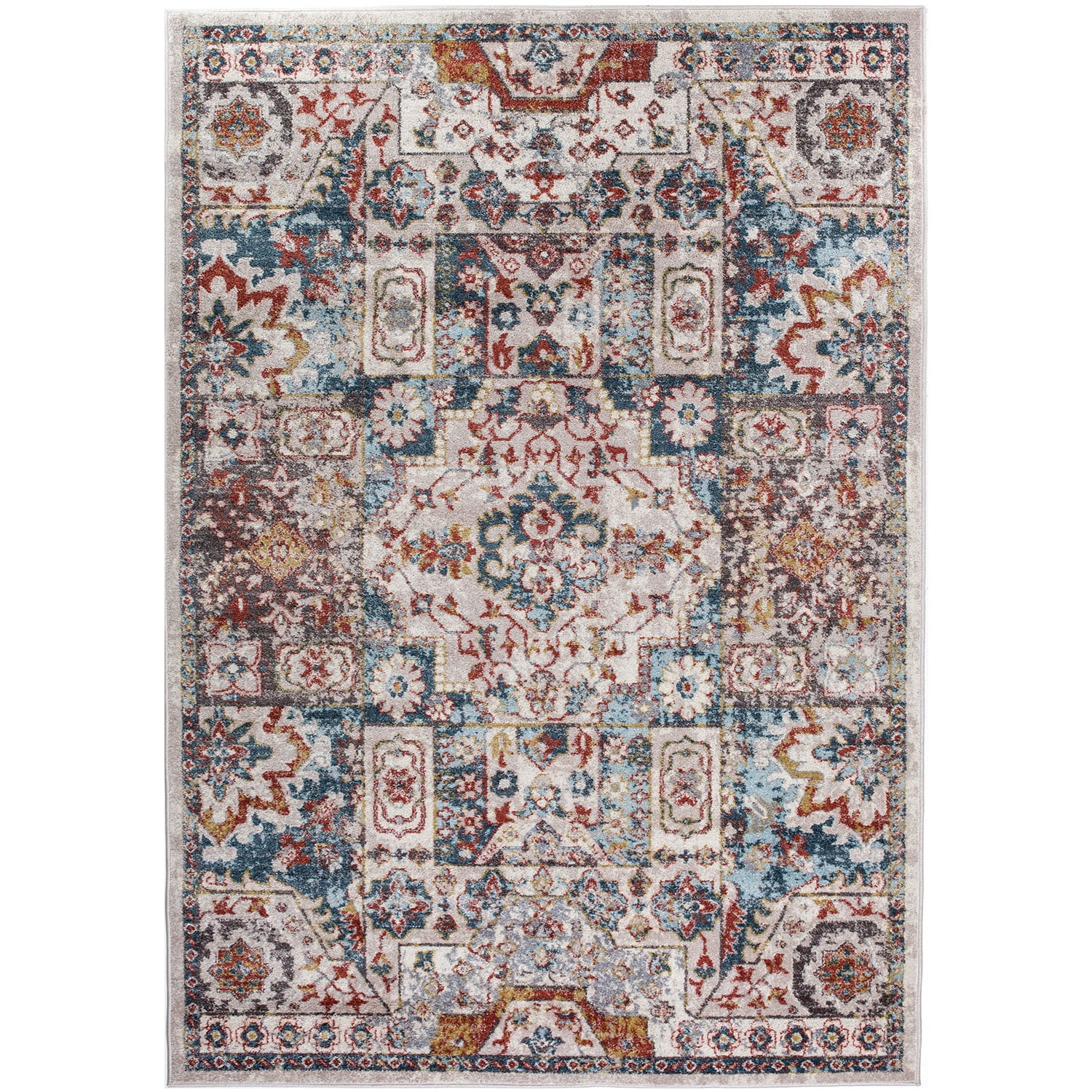 Super Soft Area Rugs 5'x 7' with Unique Colorful Pattern Tufting