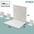 thumbnail image 3 of Estantería flotante para libros STORAGE MANIAC, color blanco, paquete de 4 unidades, tamaño grande, 3 of 7